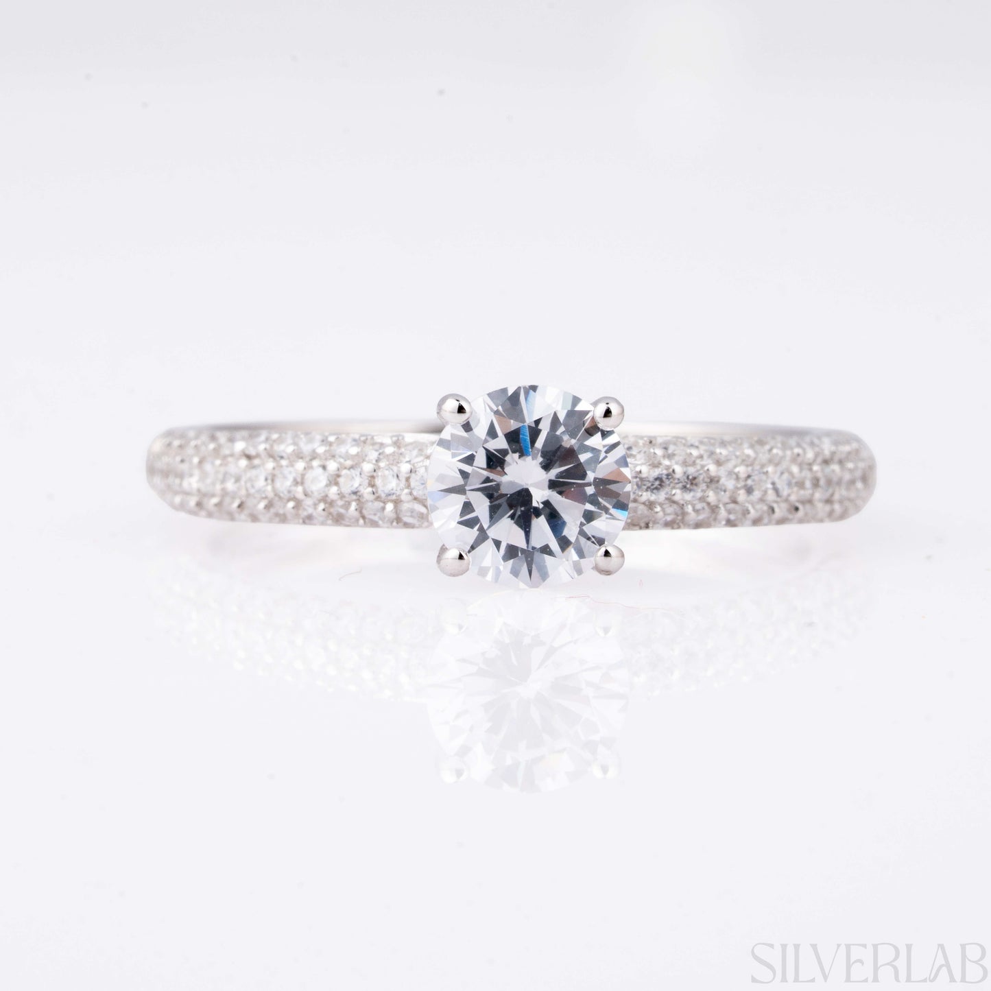 Radiant Halo Solitaire Ring