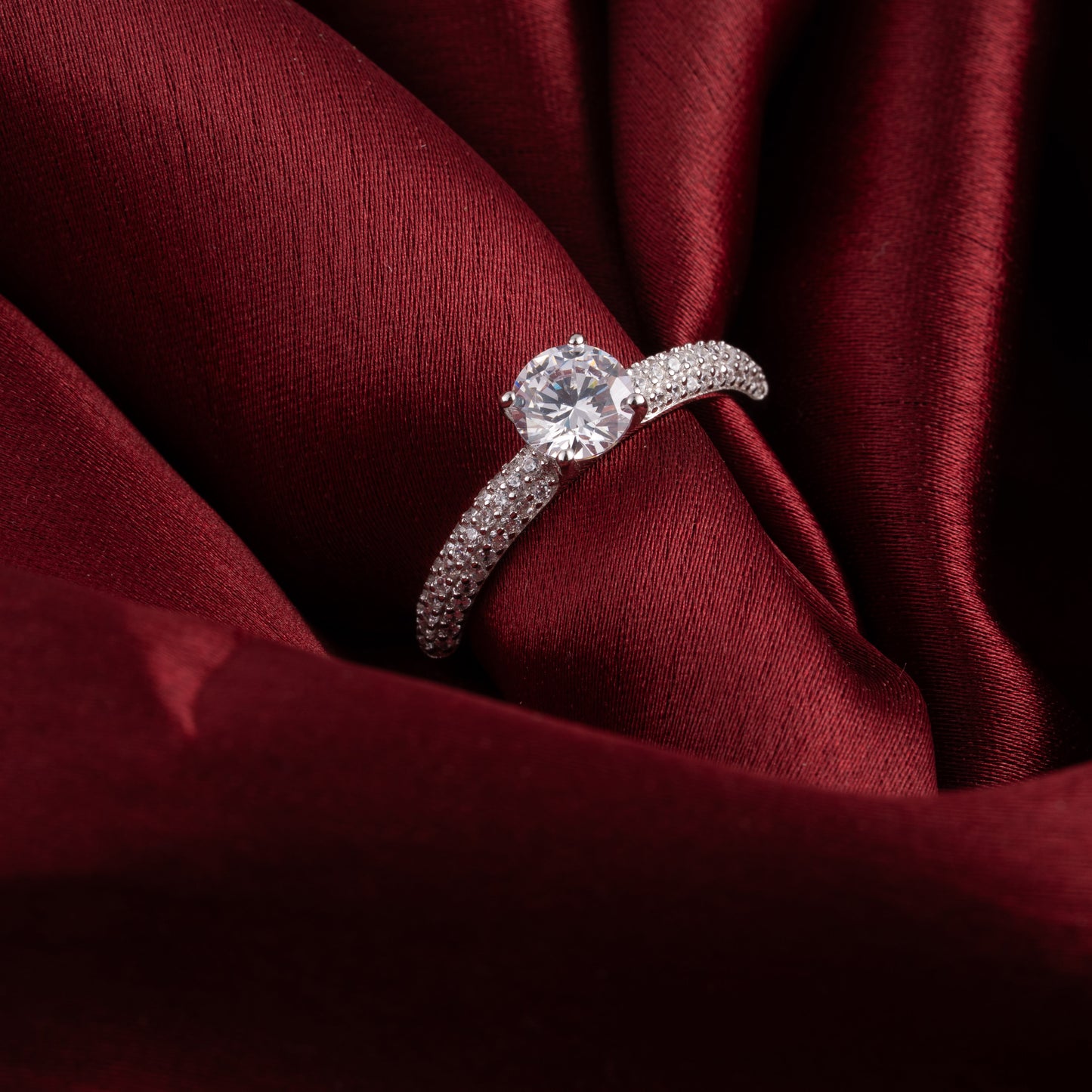 Radiant Halo Solitaire Ring
