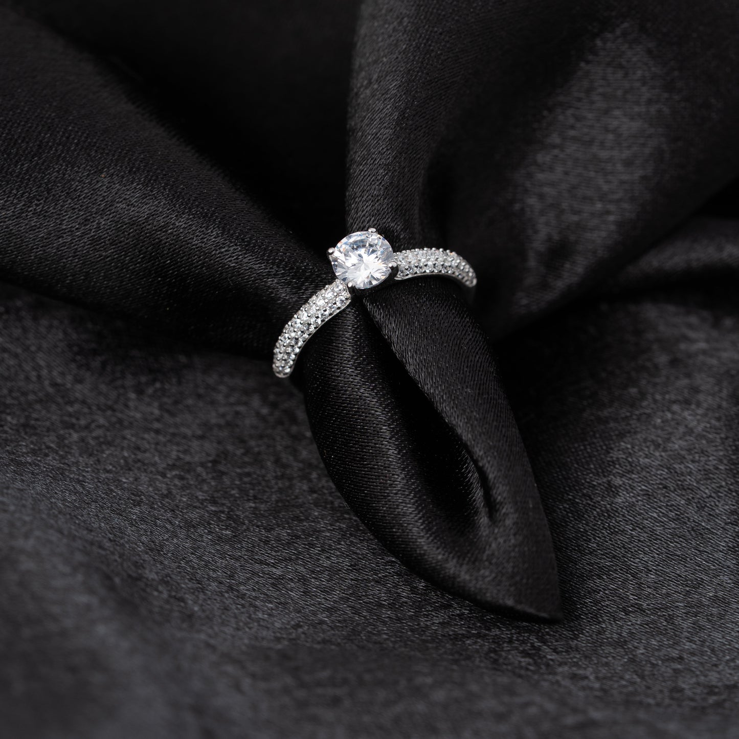 Radiant Halo Solitaire Ring