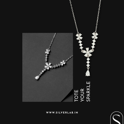 Crystal Bloom Y-Necklace
