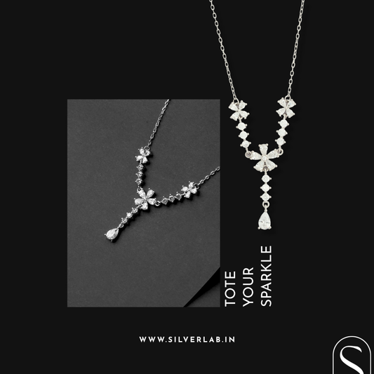 Crystal Bloom Y-Necklace
