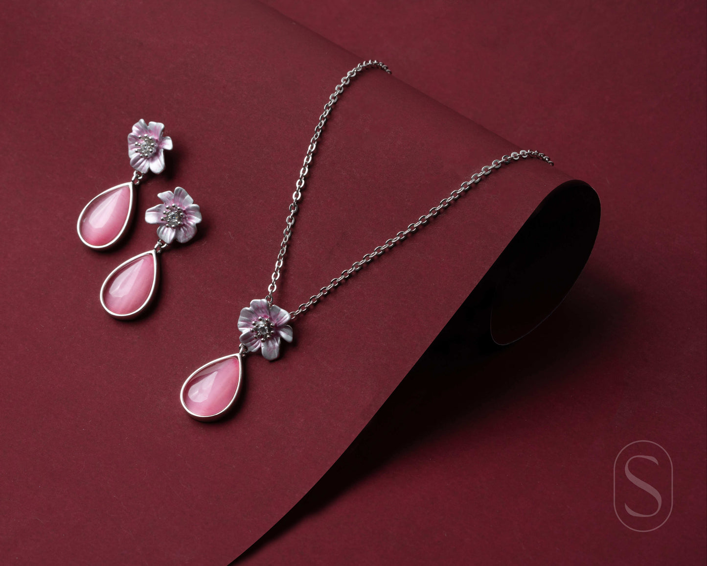 Blush Bloom Pendant Necklace