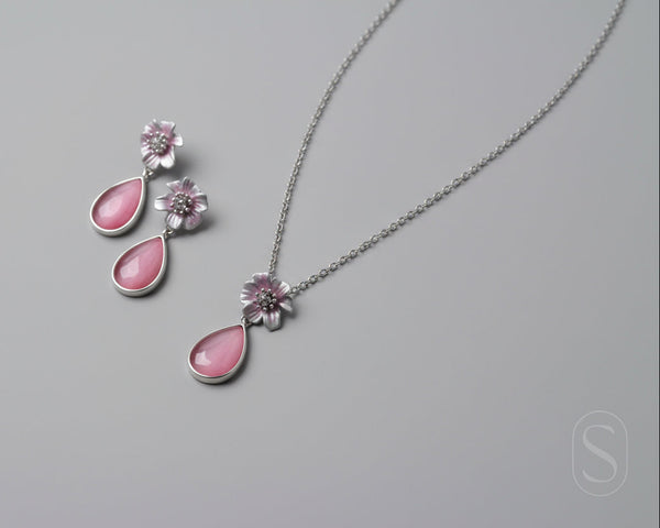 Blush Bloom Pendant Necklace