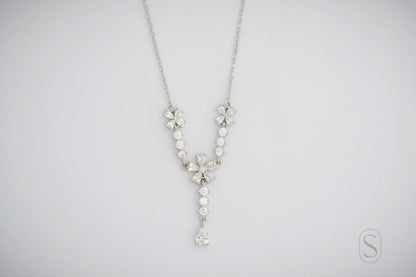 Crystal Bloom Y-Necklace