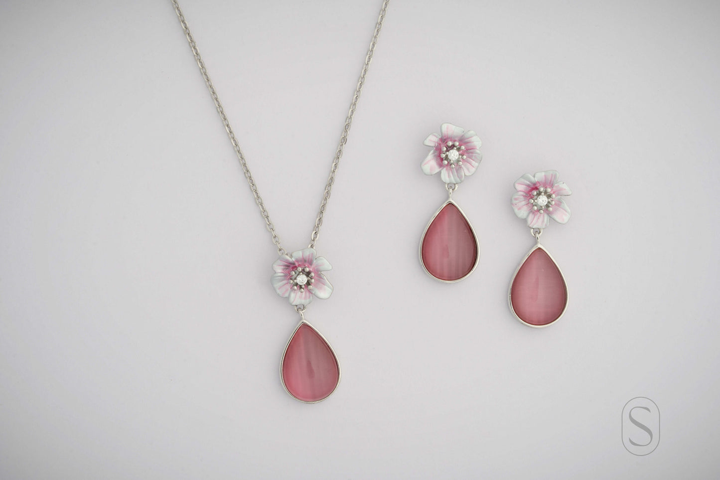 Blush Bloom Pendant Necklace