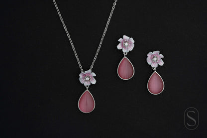 Blush Bloom Pendant Necklace
