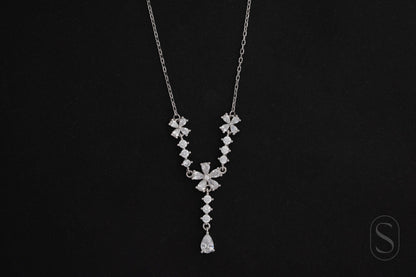 Crystal Bloom Y-Necklace