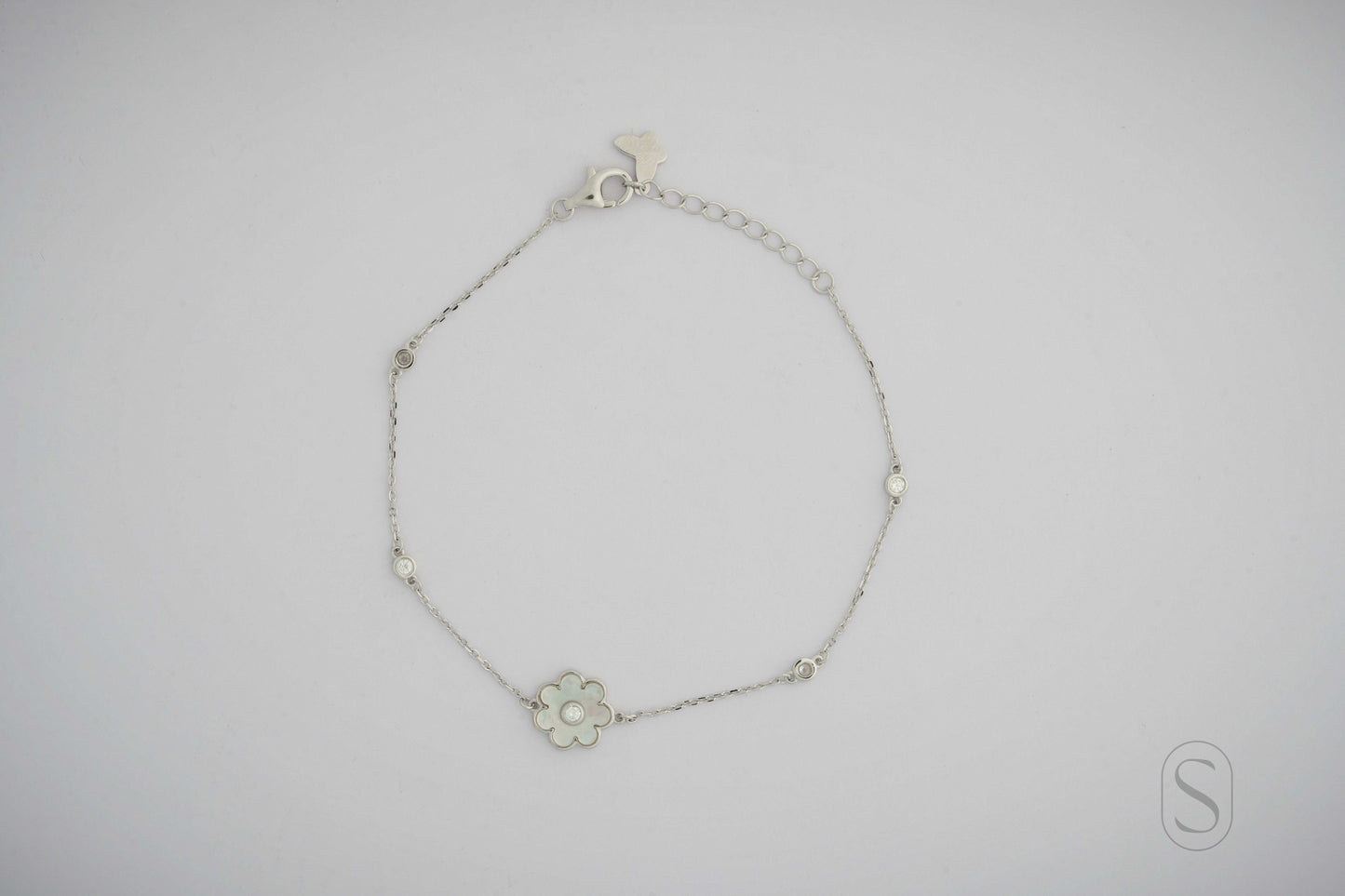 Elegant Blossom Silver Bracelet