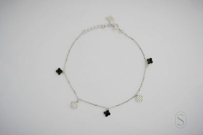 Silver Clover Harmony Charm Bracelet