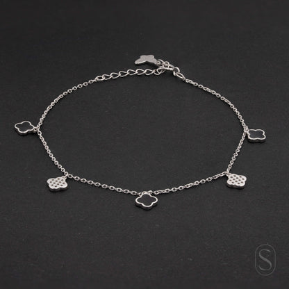 Silver Clover Harmony Charm Bracelet