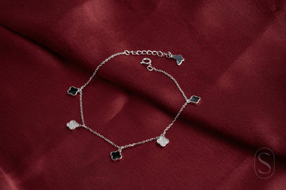 Silver Clover Harmony Charm Bracelet
