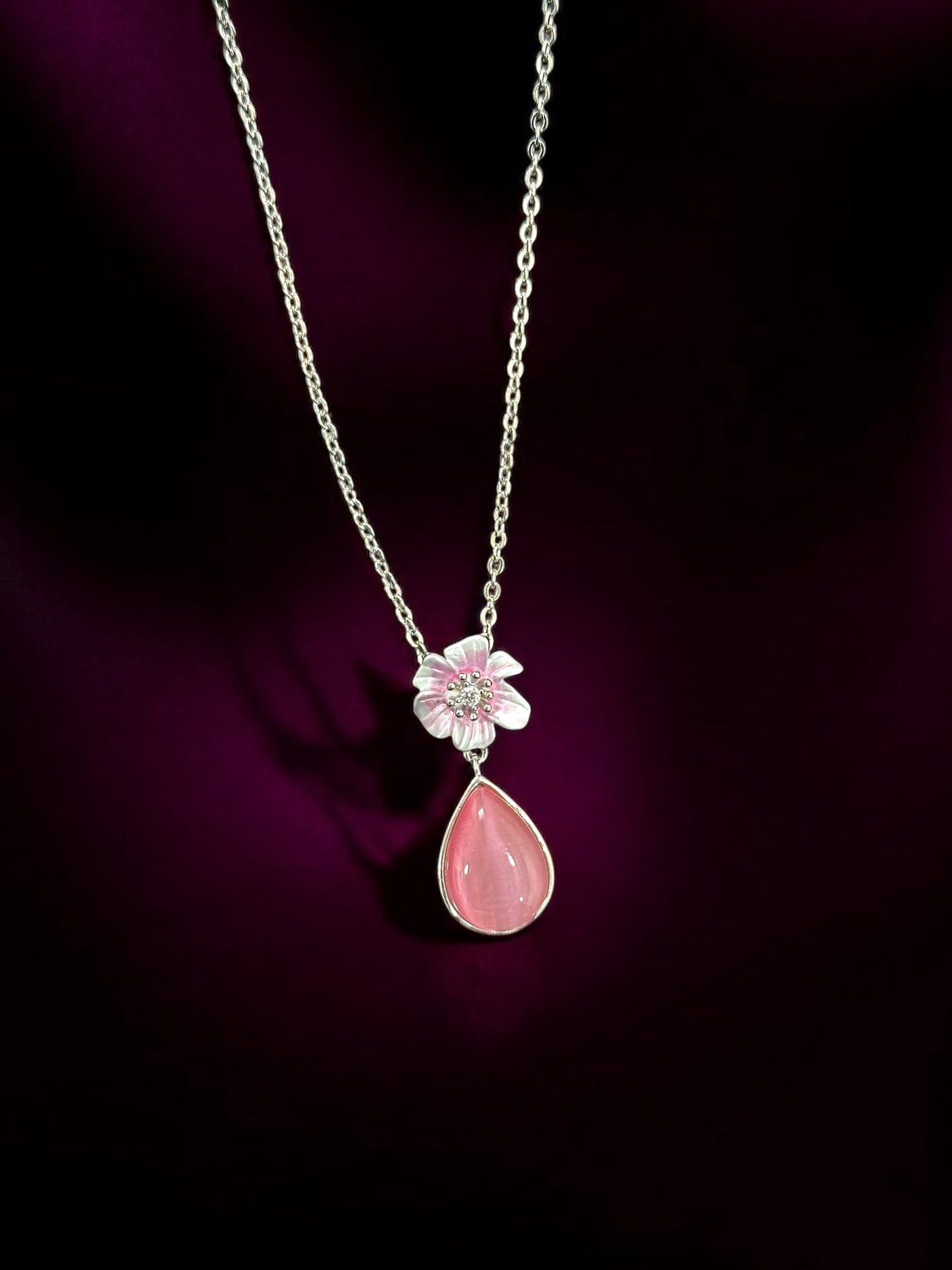 Blush Bloom Pendant Necklace