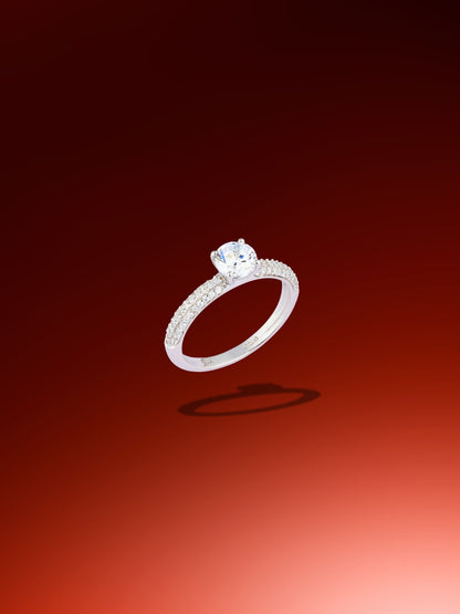 Radiant Halo Solitaire Ring