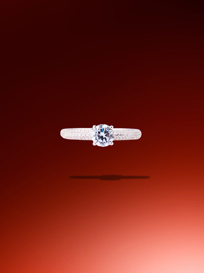 Radiant Halo Solitaire Ring