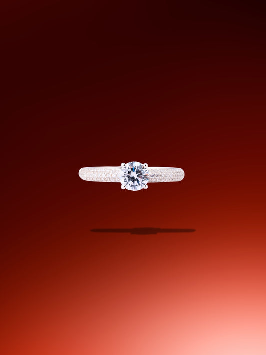 Radiant Halo Solitaire Ring