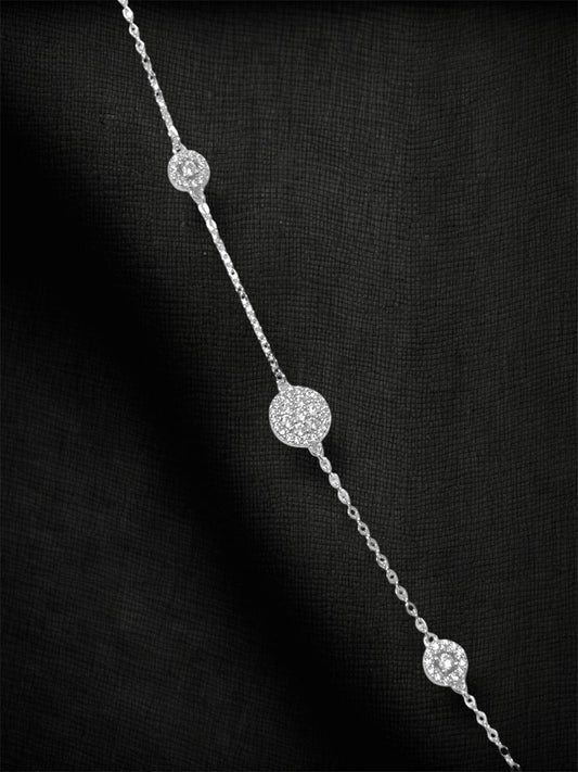 Silver Sparkle Trio CZ Bracelet
