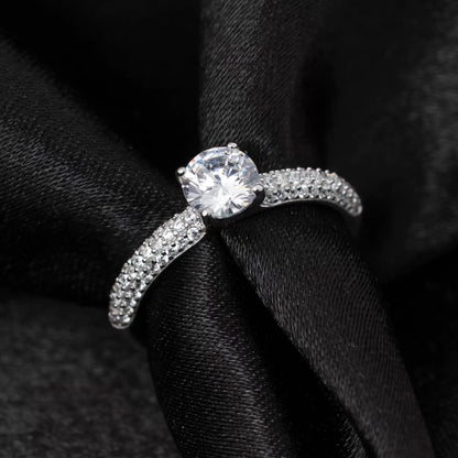 Radiant Halo Solitaire Ring