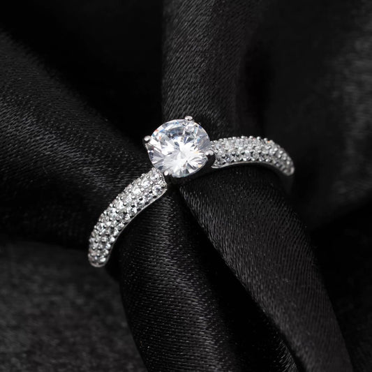 Radiant Halo Solitaire Ring